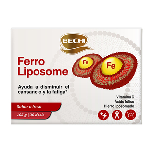 BECHI微囊脂质铁女人孕期营养孕妇草莓VC维生素叶酸补铁冲剂30包
