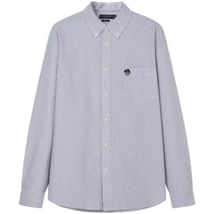 【小熊110衬衫】TeenieWeenie小熊男装纯棉长袖条纹牛津纺衬衫