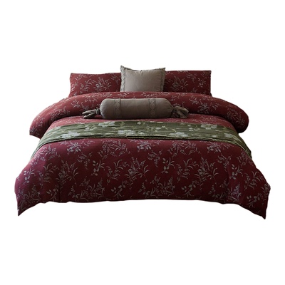 复古全棉中古风结婚红色四件套