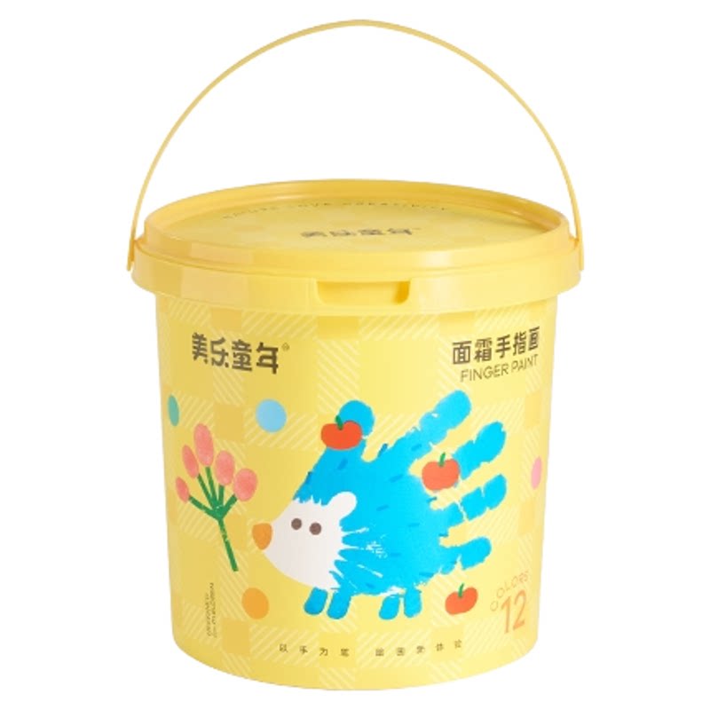 美乐童年手指画颜料儿童无毒可水洗宝宝画画涂料彩绘颜料绘画玩具