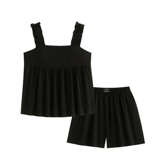 悦内带胸垫睡衣女款夏季夏天莫代尔吊带背心短裤可爱公主风家居服