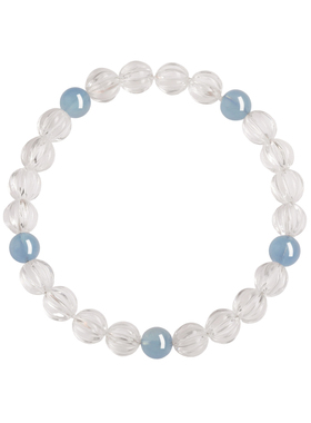 叙宫廷白水晶南瓜珠招财手链