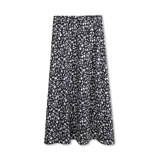 【桑蚕丝/现货】枫竺全松紧腰柔叠绉碎花半身裙女2026夏季中长款