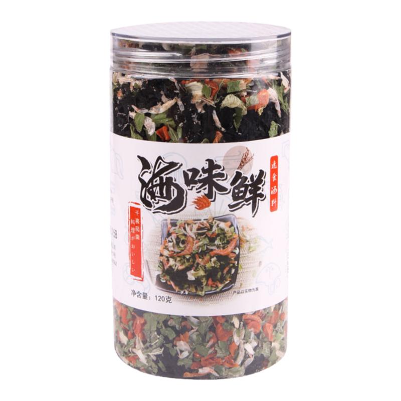 顺帆海味鲜汤料120g速食汤冲泡无沙干裙带菜海鲜汤料罐装大连特产