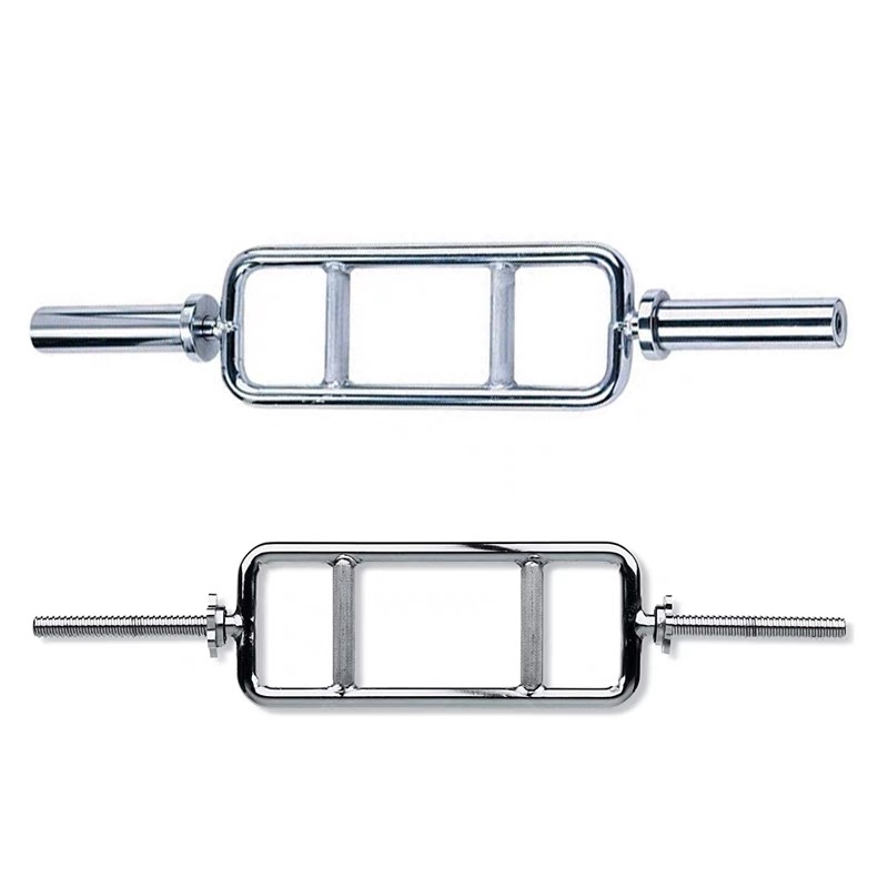 电镀目字杠铃杆环形杆奥杆螺纹杆哑铃杆大孔5cm小孔2.5cm二头弯举