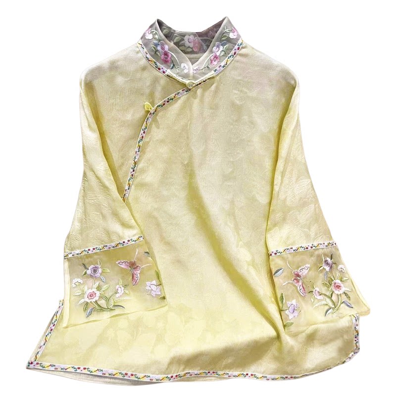 蝶恋花重工刺绣茶服中式上衣女