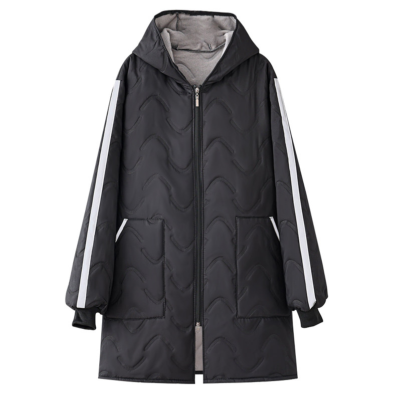 加绒围裙新款秋冬冬季加厚工作服保暖耐脏长袖外套上班连帽罩衣