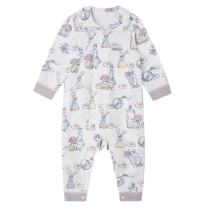 Domiamia婴儿连体衣男宝宝睡衣空调服家居服a类哈衣保暖爬爬服