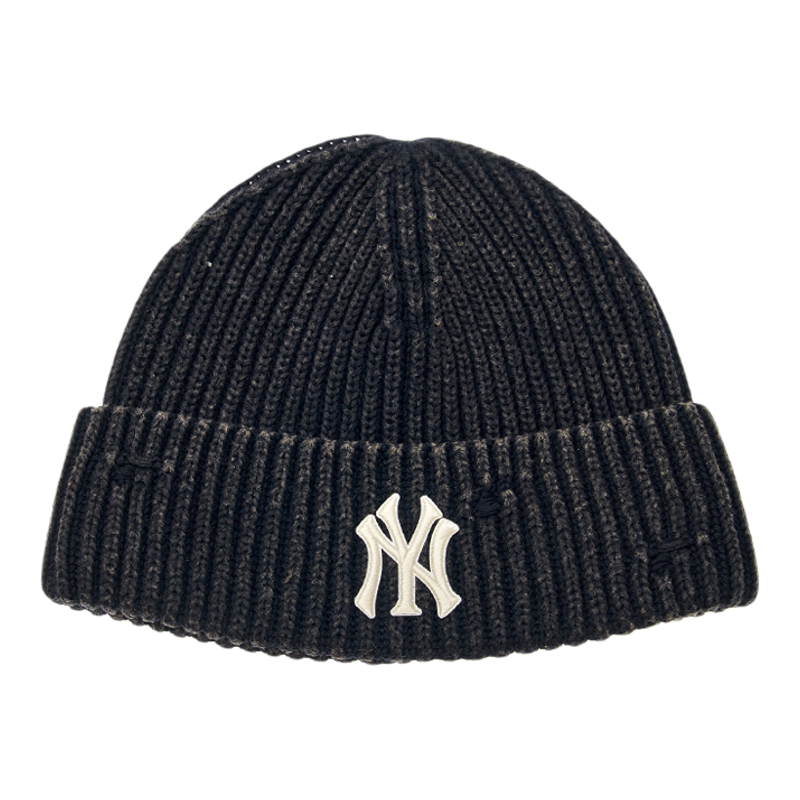 MLB情侣NY复古做旧保暖毛线帽