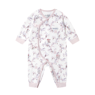 Domiamia婴儿连体衣婴幼儿纯棉初冬衣服新生的儿满月宝宝哈衣爬服