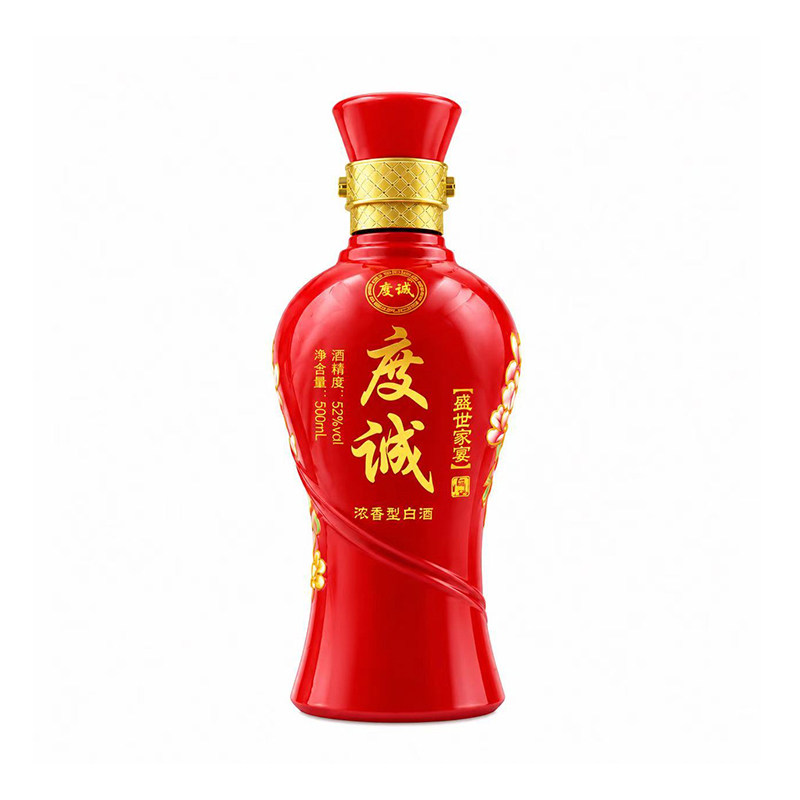 盛世家宴固态纯粮浓香型白酒52度500ml瓶装婚宴寿宴喜事酒陈年酒