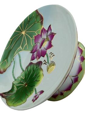 陶瓷供盘家用高脚果碟莲花盘贡碟