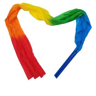 成人彩带舞蹈道具多色可选广场舞甩绸儿童跳舞彩绸运动会带棒彩绸