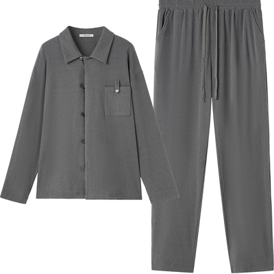 淳度秋冬男款睡衣220G加绒厚长袖长裤新款高级感可外穿家居服