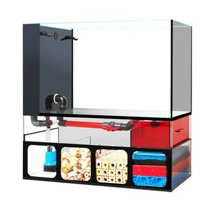 超白玻璃底滤鱼缸客厅2025新款过滤制氧一体机免换水生态溪流缸