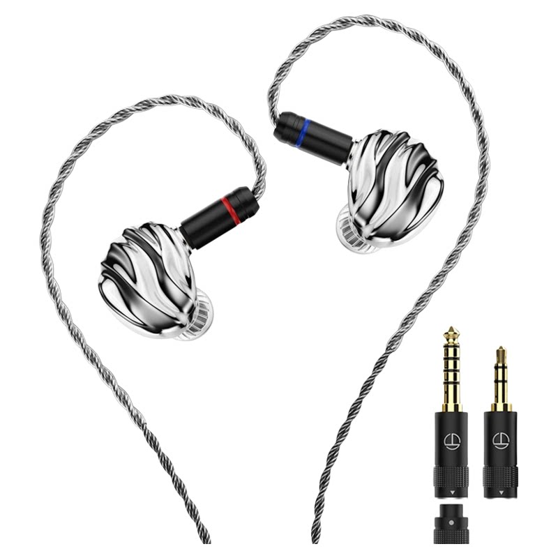 TRN贝壳四单元平板动圈混合HiFi有线入耳式耳机电脑游戏音乐耳机