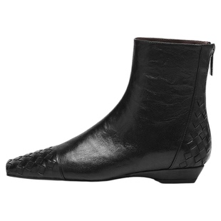 millies妙丽英伦风短靴女2025新款气质皮靴厚底切尔西靴真皮加棉