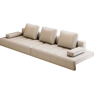 玛度2024新品飘窗沙发纳帕皮沙发 飘窗改造定制劳伦斯意式极简