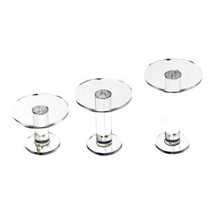 亚克力圆形透明展示架首饰化妆品圆形展台小产品支架珊瑚底座摆台