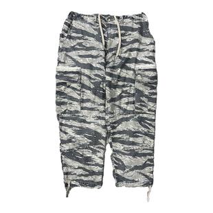 Gnomes lab 24SS定织沙漠虎纹迷彩格子布侧拉链抽绳工装长裤