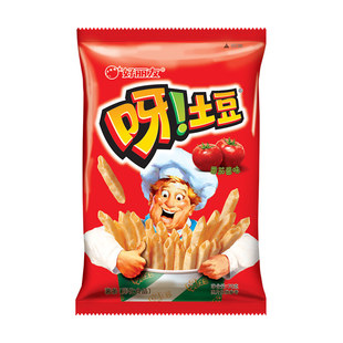 好丽友呀土豆70g*4袋番茄味蜂蜜黄油薯条大包超大包整箱薯片零食