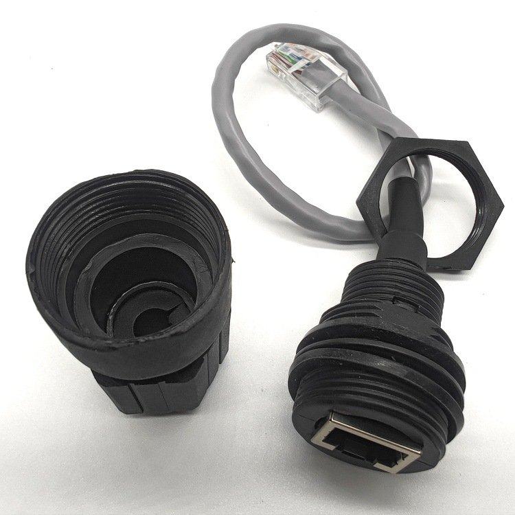 M25AP3带线的网络防水连接器/室外ap防水接头/以太网防水RJ45插头