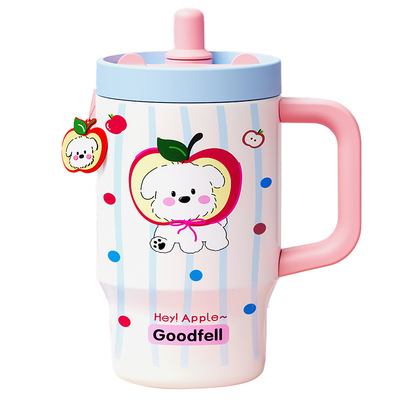 巨无霸陶瓷内胆吸管保温保冷杯子