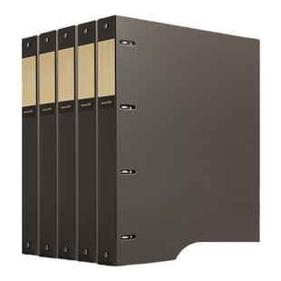 天色 四孔活页文件夹a4纸打孔文件夹学生用4孔大容量试卷收纳盒资料册插页档案夹多层可爱办公分类快劳夹定制