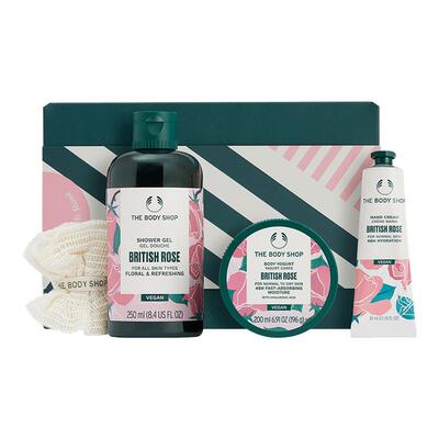 【送礼臻选】The body shop/美体小铺英伦玫瑰身体护理套装滋润