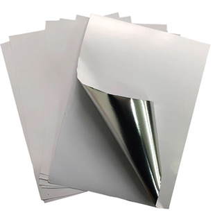 轮胎胶不干胶银色a4哑面标签纸贴纸铜版纸复银色底遮底背胶打印纸