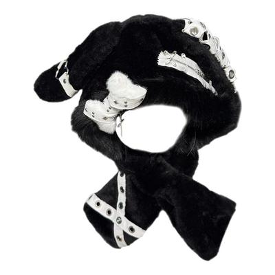 原创兔耳朵帽亚文化百搭帽子