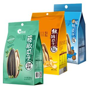 洽洽藤椒瓜子500g袋中袋装恰恰瓜子焦糖山核桃味大颗葵花籽零食