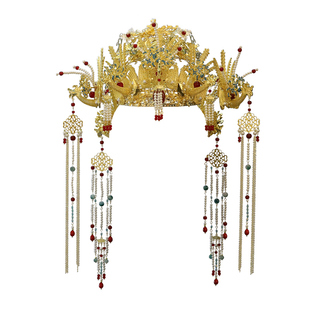 明制头饰高端中式新娘汉婚凤冠汉服婚礼发冠皇后大婚结婚饰品奢华