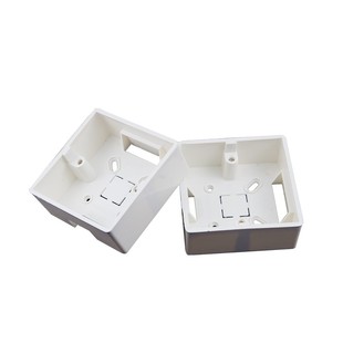 PVC明盒86型阻燃底盒开关插座明装盒子单底合双联盒两位盒接线盒