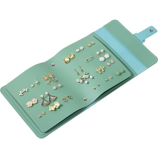 耳钉耳环戒指收纳盒旅行便携首饰盒收纳包收纳册耳夹耳饰袋神器