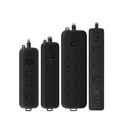 公牛插线板家用插排黑色多功能