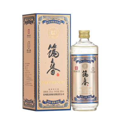 筑春酒铁盖玻璃瓶53度酱香白酒