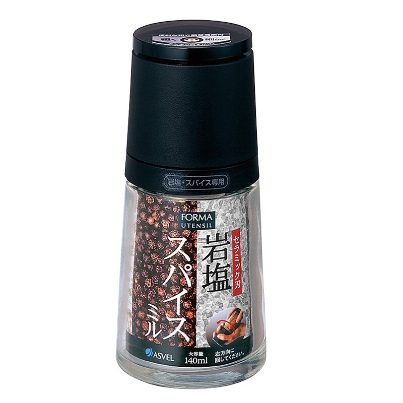 日本ASVEL陶瓷芯研磨器手动胡椒 芝麻磨碎器调味玻璃瓶包邮