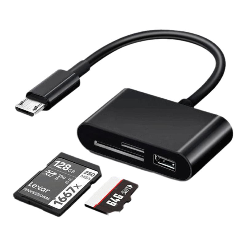 大量现货type-c读卡器type-c安卓手机电脑多功能OTG2.0 SD/TFU盘