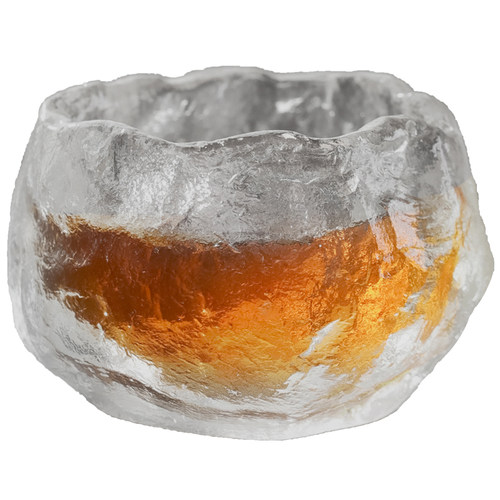 冰冻烧琉璃杯主人杯功夫小茶杯日式品茗杯玻璃杯单李子柒同款杯子