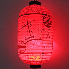 中国风新年装饰灯泡发光冬瓜装挂饰电池日式红元宵古风乔迁纸灯笼