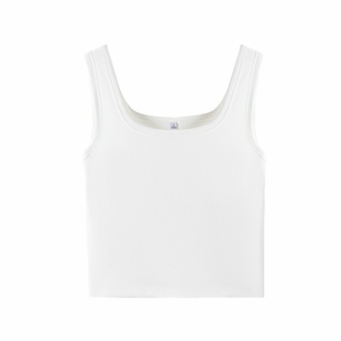 KWV真维斯白色奶呼呼西装打底夏季内搭吊带上衣背心女2026新款