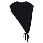 韩版2025新款高级感小众设计斜边三角针织披肩马甲女外搭叠穿斜肩