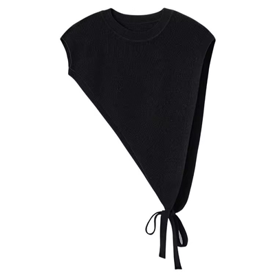 韩版2025新款高级感斜边马甲