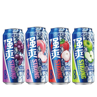 新日期锐澳rio强爽500ml*6罐8度白桃微醺果酒气泡酒鸡尾酒预调酒