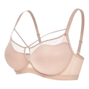 曼妮芬大胸显小文胸无痕舒适轻薄内衣女软钢圈大杯胸罩20840577