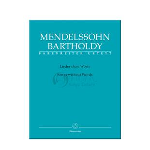 门德尔松 无词歌 钢琴独奏 净版 德国骑熊士原版进口乐谱书 Mendelssohn  Songs without Words piano solo BA9069