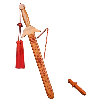 卧室客厅摆件桃木手工剑肥城随身