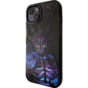 鬼灭之刃周边17p手机壳适用iphone16promax苹果15pro动漫猗窝座上弦叁创意二次元14promax深灰透明保护套软壳