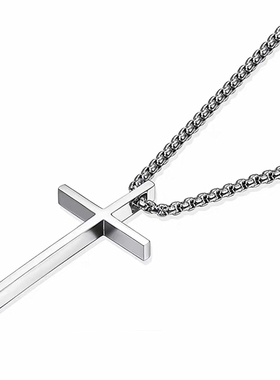 意大利925银十字架男女情侣项链